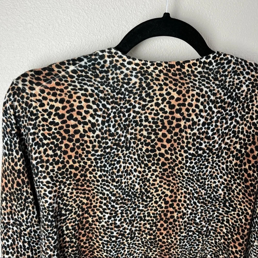 NWOT EQUIPMENT Raydon Leopard Print Wool Sweater Casual Women’s Large - Picture 11 of 12